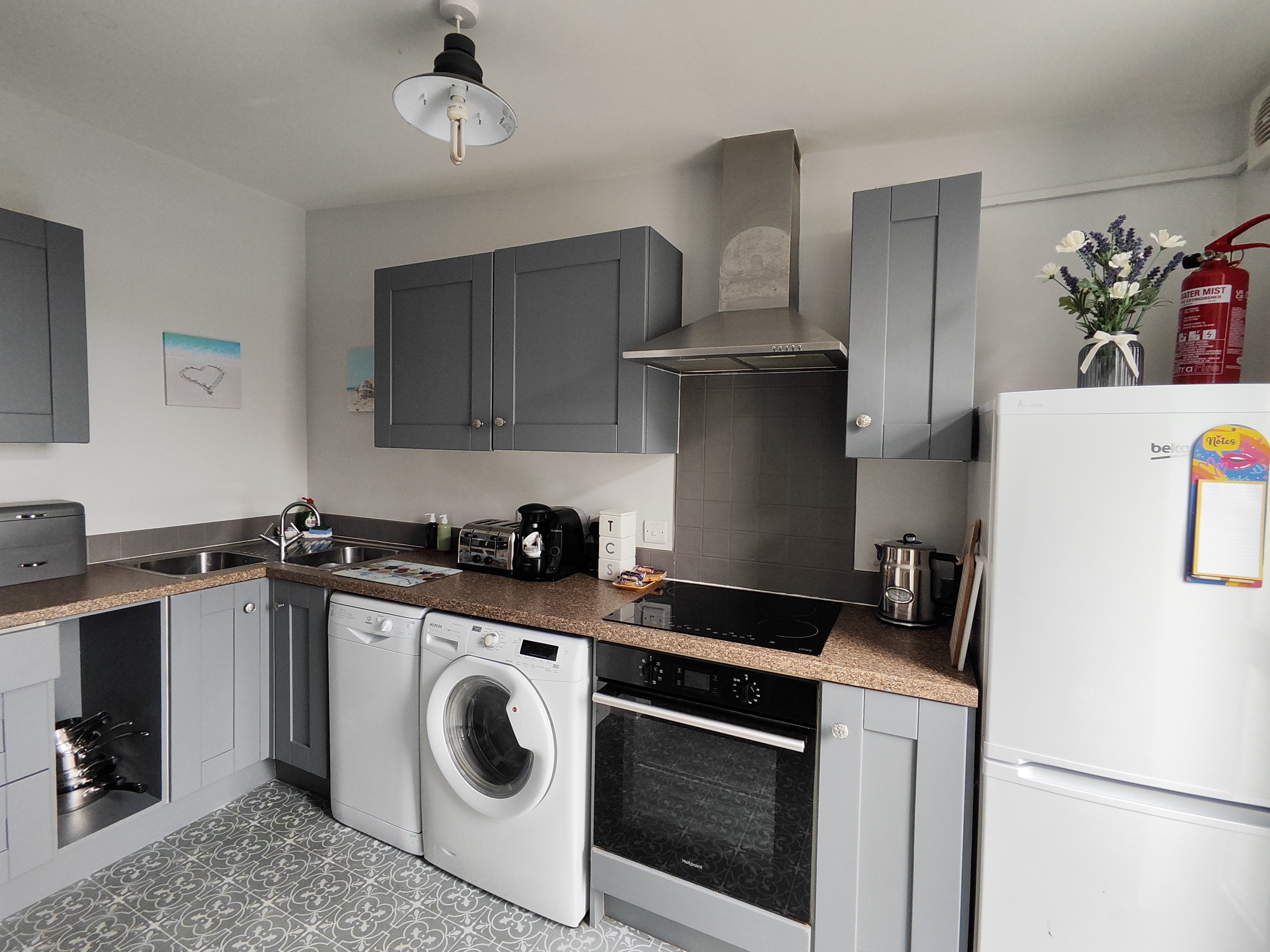 Modern kitchen and dining area in a Scarborough cottage